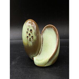 Frankoma Plainsman Prairie Green One-Piece Salt Pepper Shaker Lazybones Vintage